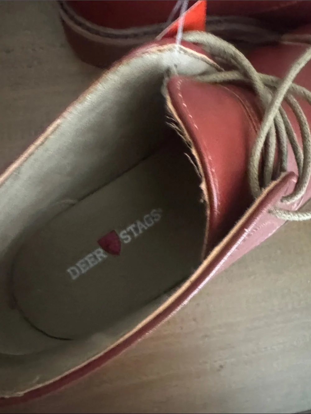 Deer Stags boys Brick Red Leather Chukka Boots